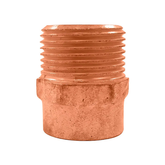 Adaptador macho de cobre para soldar con rosca NPT para tuberías hidráulicas y fontanería