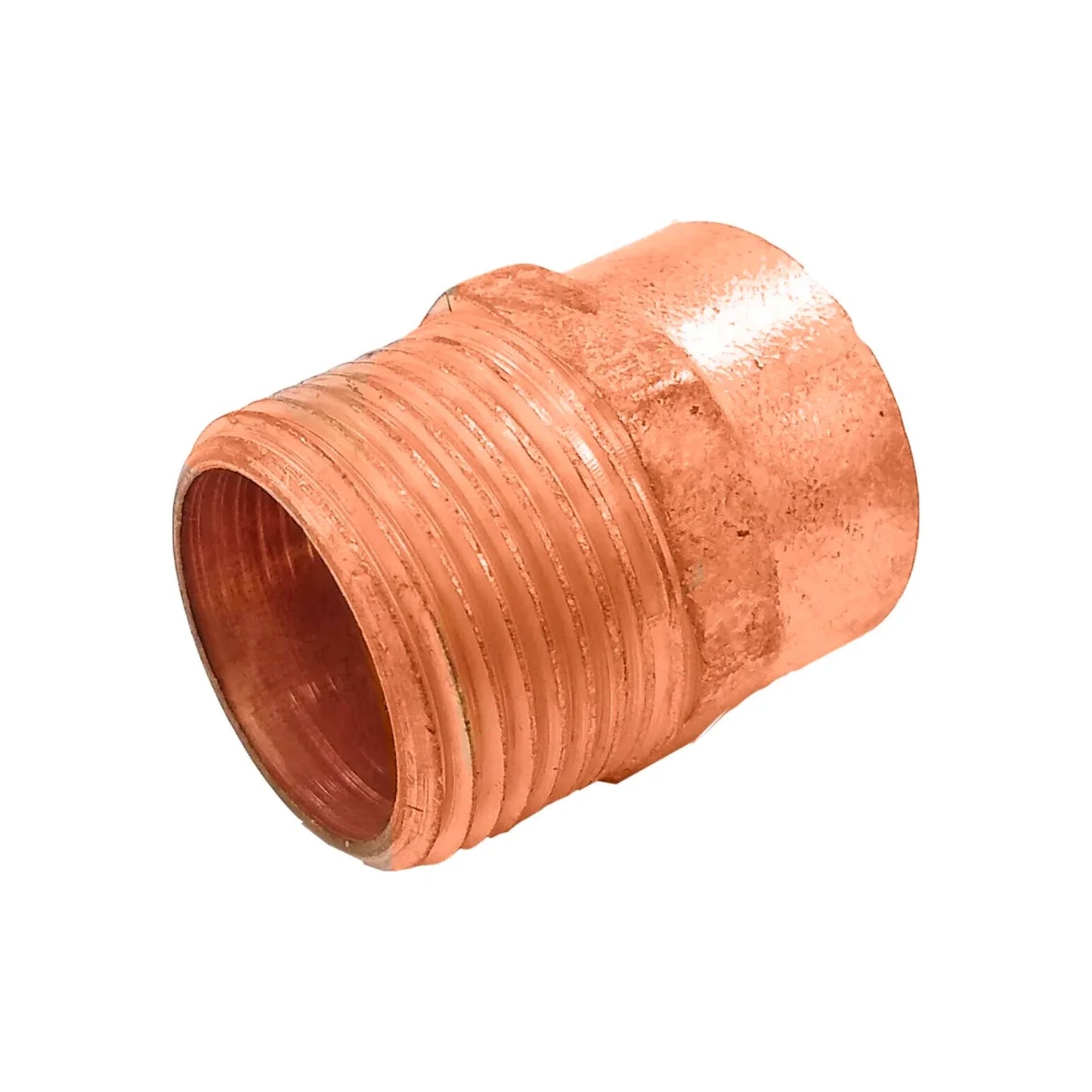 Conector cobre 3/4" (19 mm) rosca exterior (macho) Aleamex AA-20419