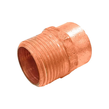 Conector cobre 3/4" (19 mm) rosca exterior (macho) Aleamex AA-20419