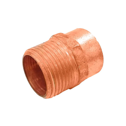 Adaptador macho de cobre para soldar con rosca NPT para instalaciones de tuberías de fontanería