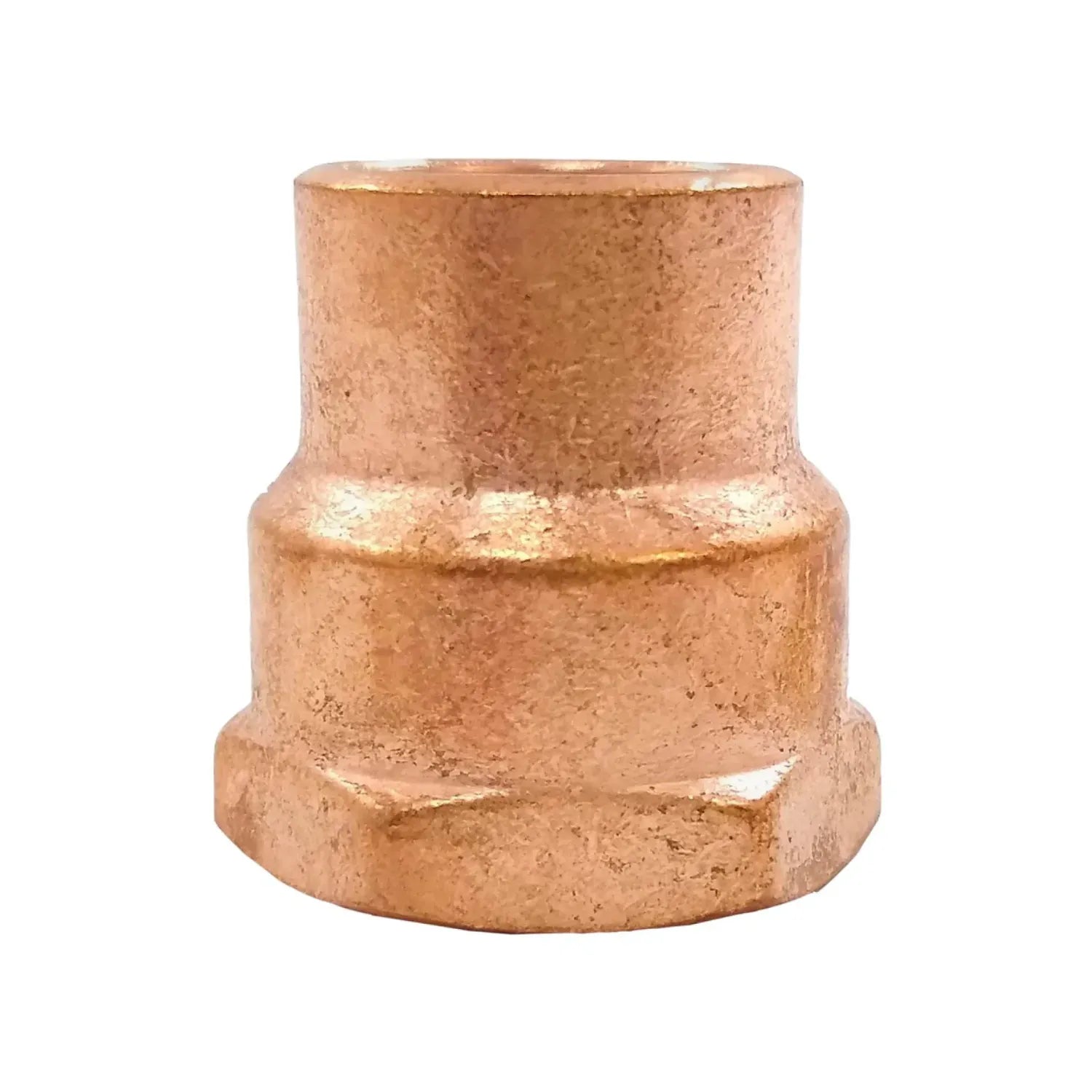 Conector reductor de cobre para tubería, adaptador de compresión roscado de alta resistencia acabado brillante