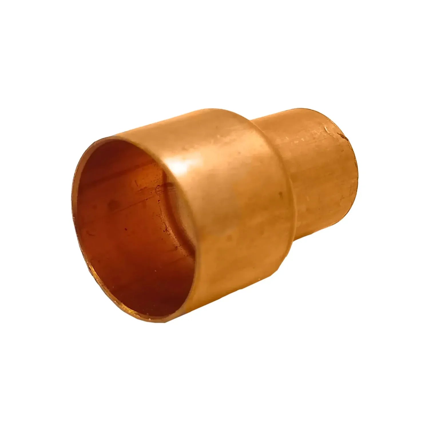 Reducción soldable de cobre para tubería de agua, accesorio de plomería tipo bushing con acabado natural brillante
