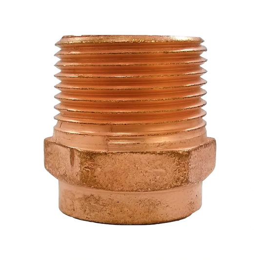 Conector cobre 1" (25 mm) rosca exterior (macho) Aleamex AA-20425