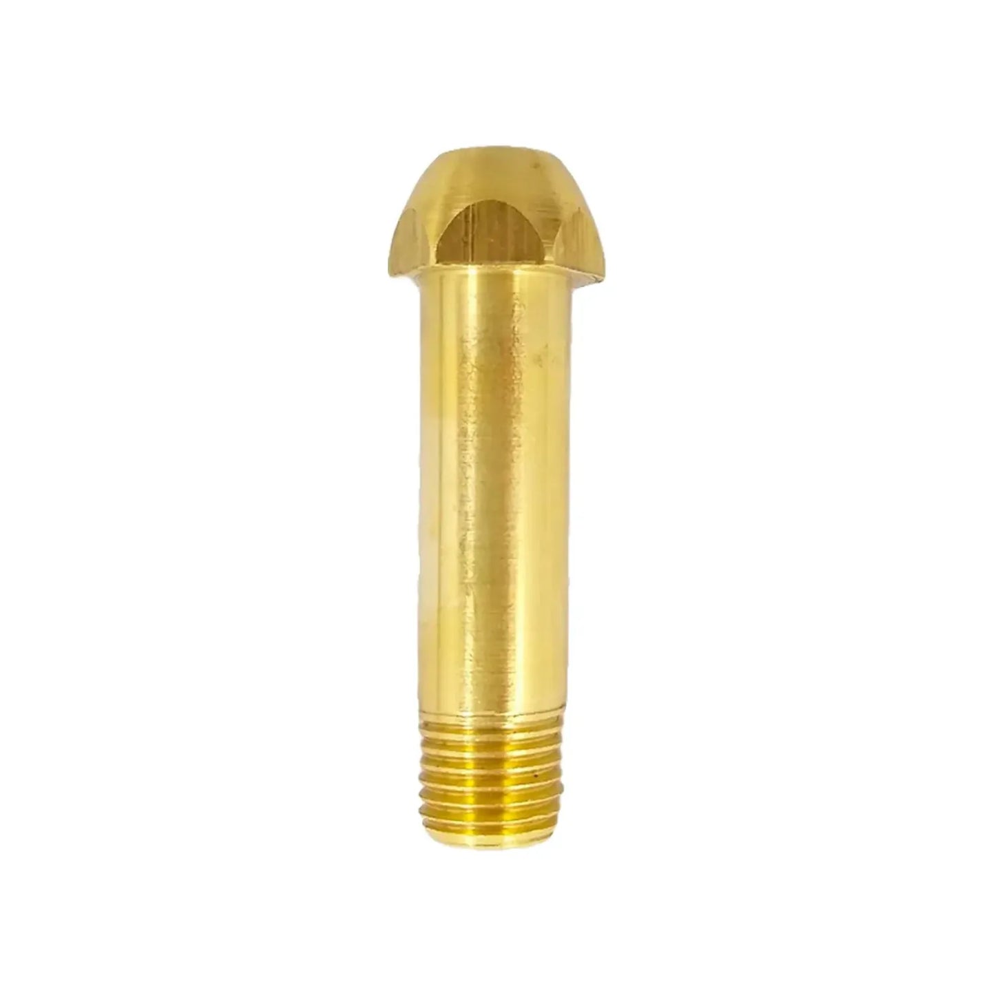Perno de latón con cabeza hexagonal tipo espárrago para ensamblaje mecánico o fontanería color dorado