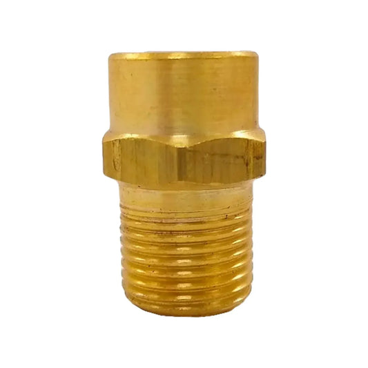 Conector adaptador de latón con rosca exterior para tuberías y conexiones de fontanería, acabado metálico dorado