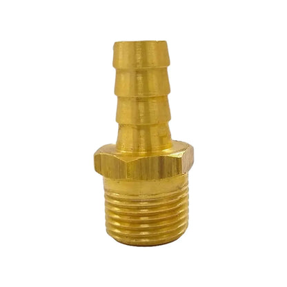 Adaptador de latón para manguera con conexión espiga y rosca macho NPT para sistemas de fontanería y riego