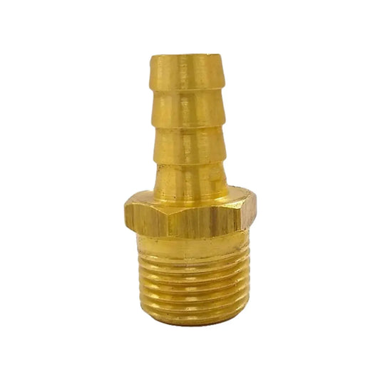 Adaptador de latón para manguera con conexión espiga y rosca macho NPT para sistemas de fontanería y riego