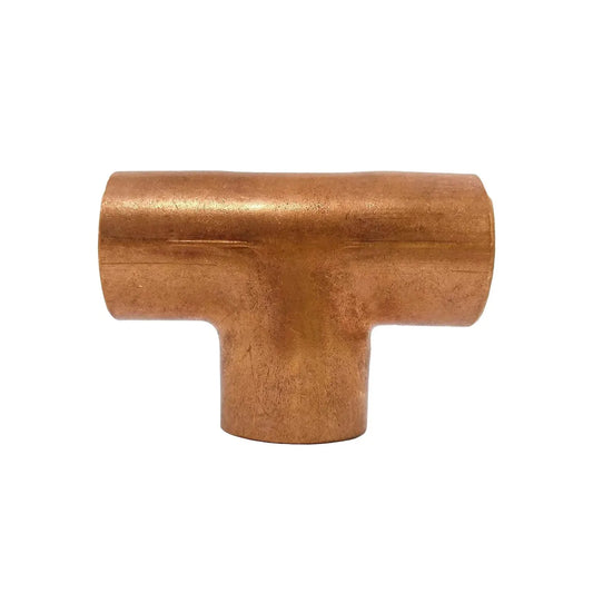 Conector tipo T de cobre para tubería de plomería, conexión soldable de 90 grados para instalaciones hidráulicas