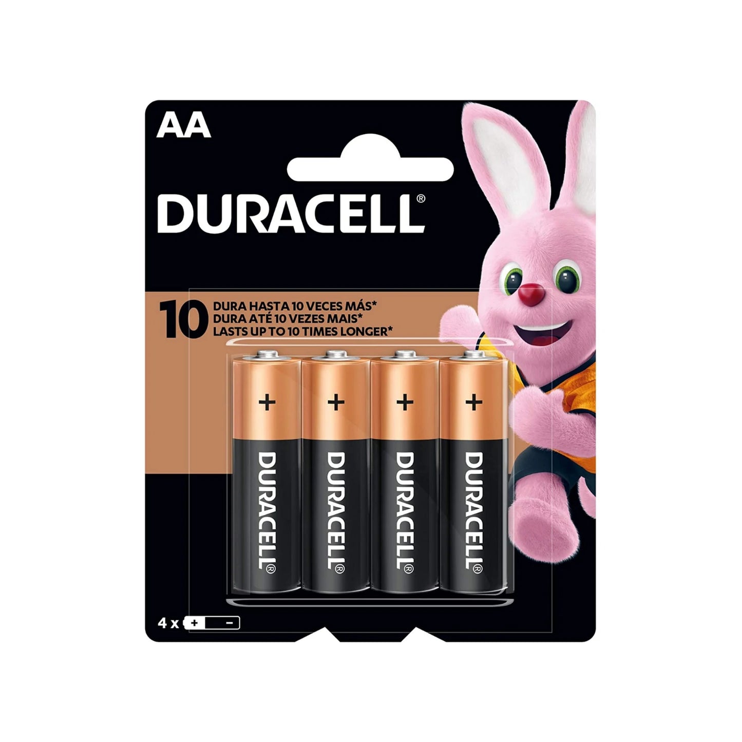 Pila "AA" alcalina 4 piezas Duracell