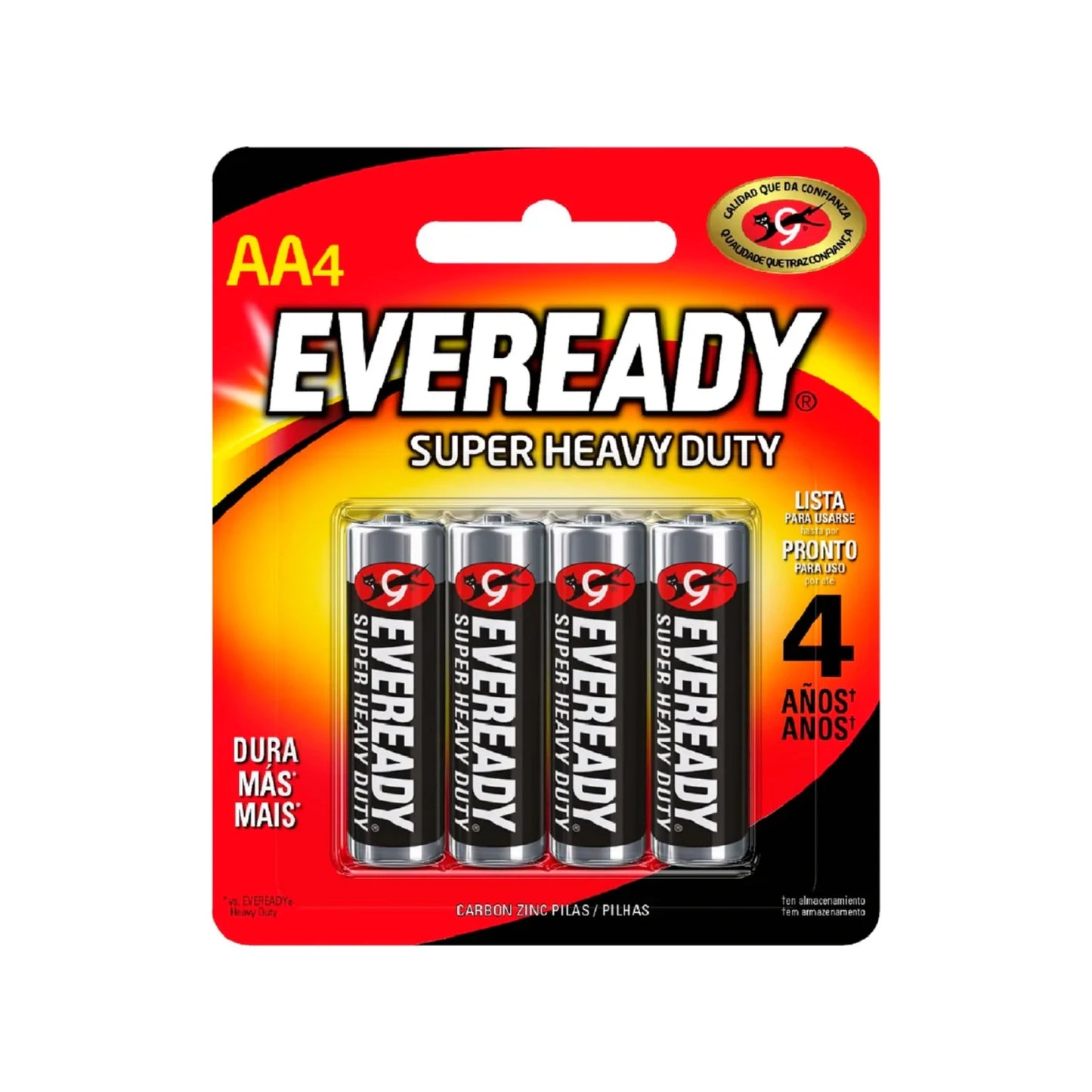 Pila "AA" al carbón 4 piezas Eveready