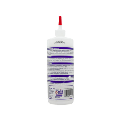 Pegamento blanco Afix Carpincol Extra 8500 para madera, alta resistencia, boquilla roja, ideal para carpintería.