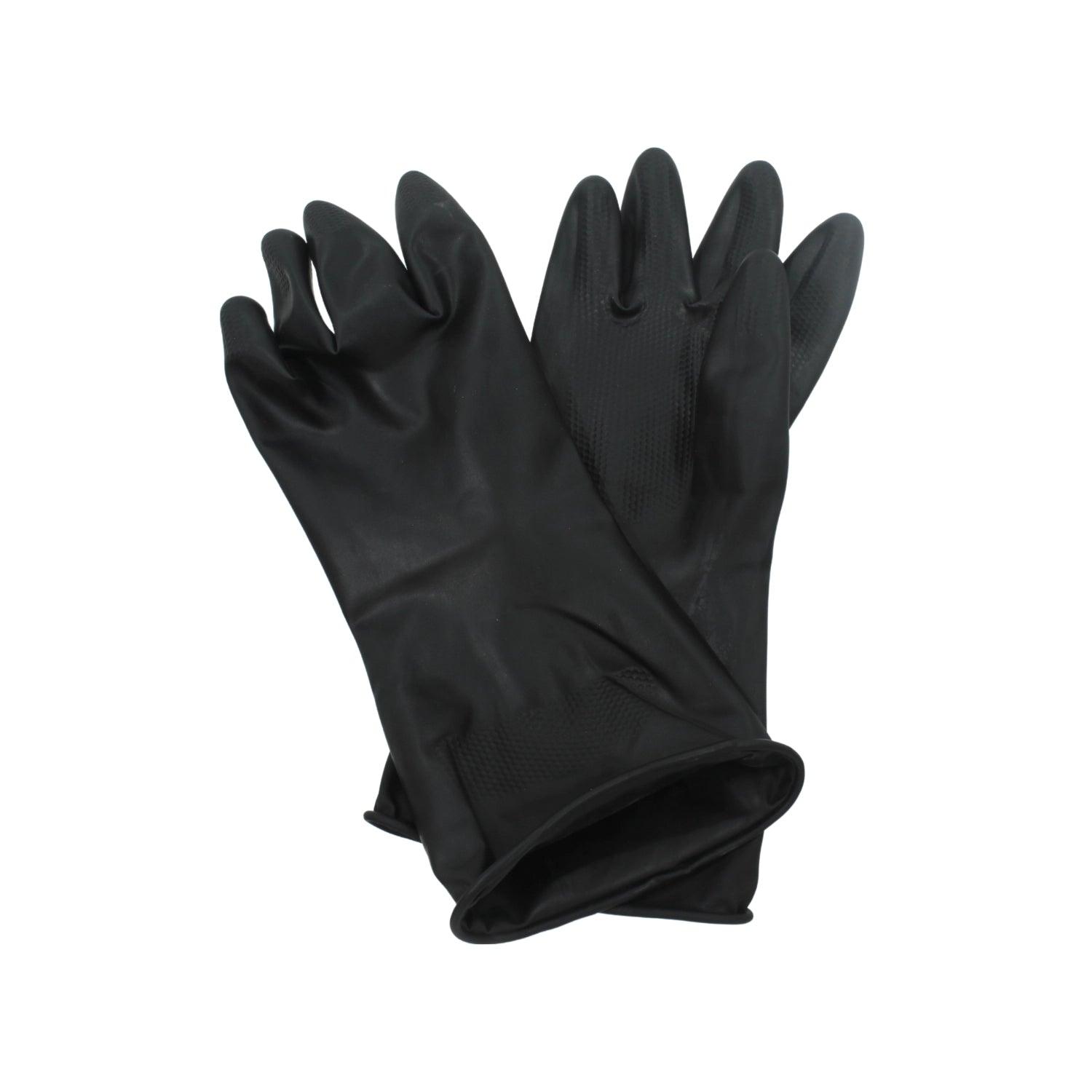 Guantes de hule negros Durtex con agarre texturizado, ideales para limpieza, jardinería y uso industrial