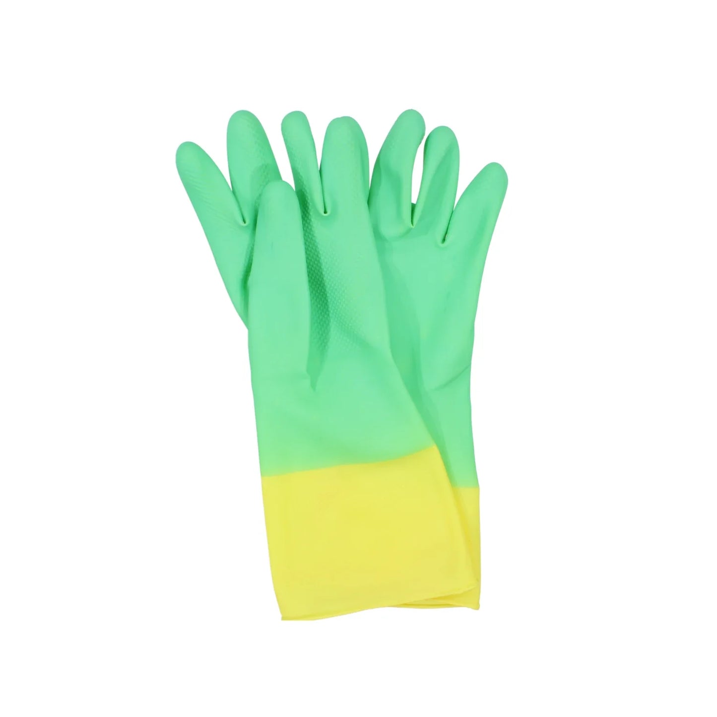 Guante de hule #7 verde/amarillo Durtex