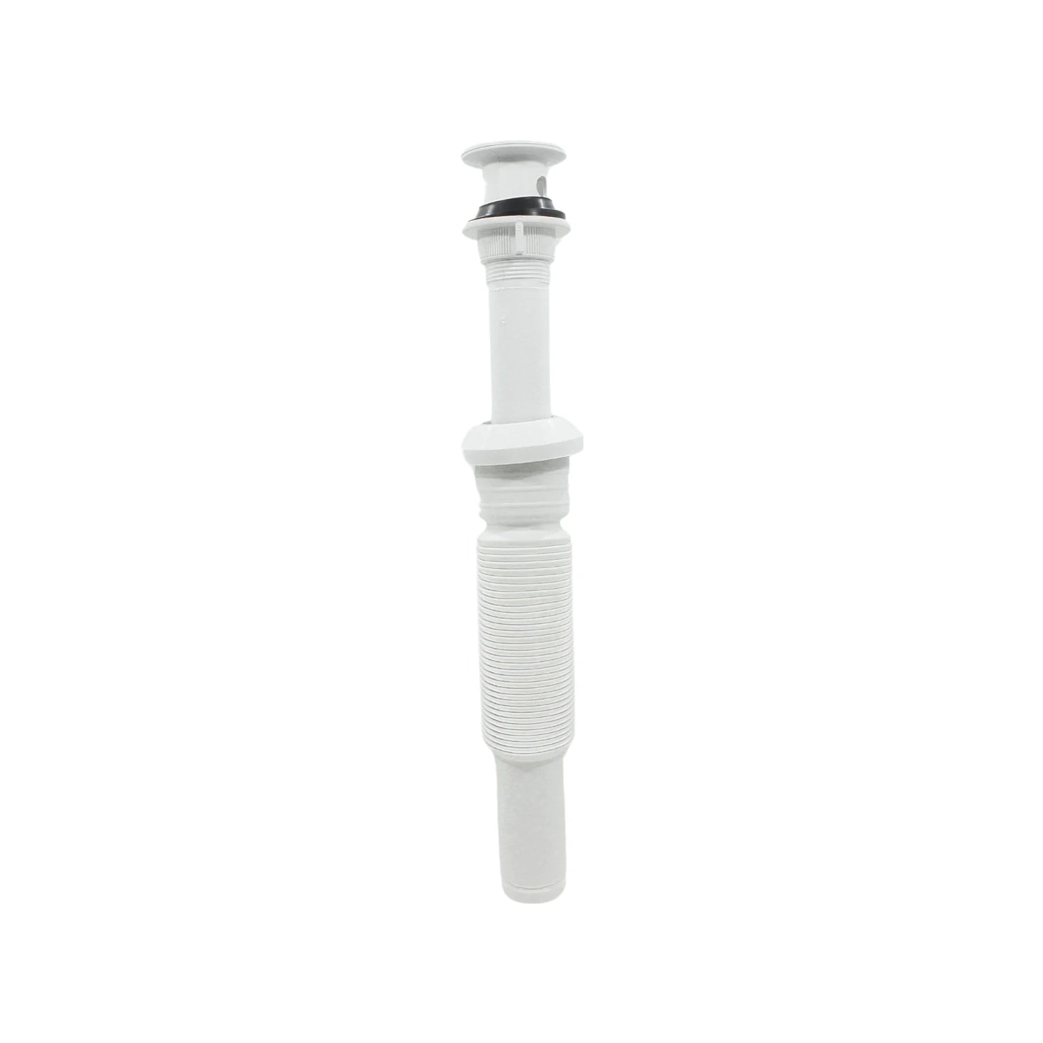 Cespol flexible blanco para lavabo, desagüe de lavamanos con sistema push-pop, accesorio de plomería.
