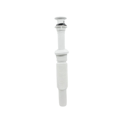Cespol flexible blanco para lavabo, desagüe de lavamanos con sistema push-pop, accesorio de plomería.