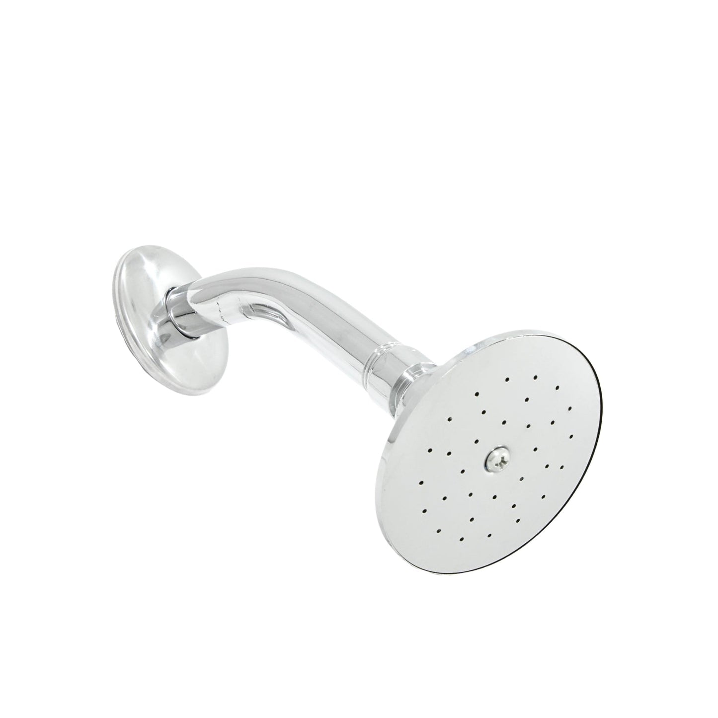 Regadera redonda metálica cromada 3.5 pulgadas con brazo fijo para baño