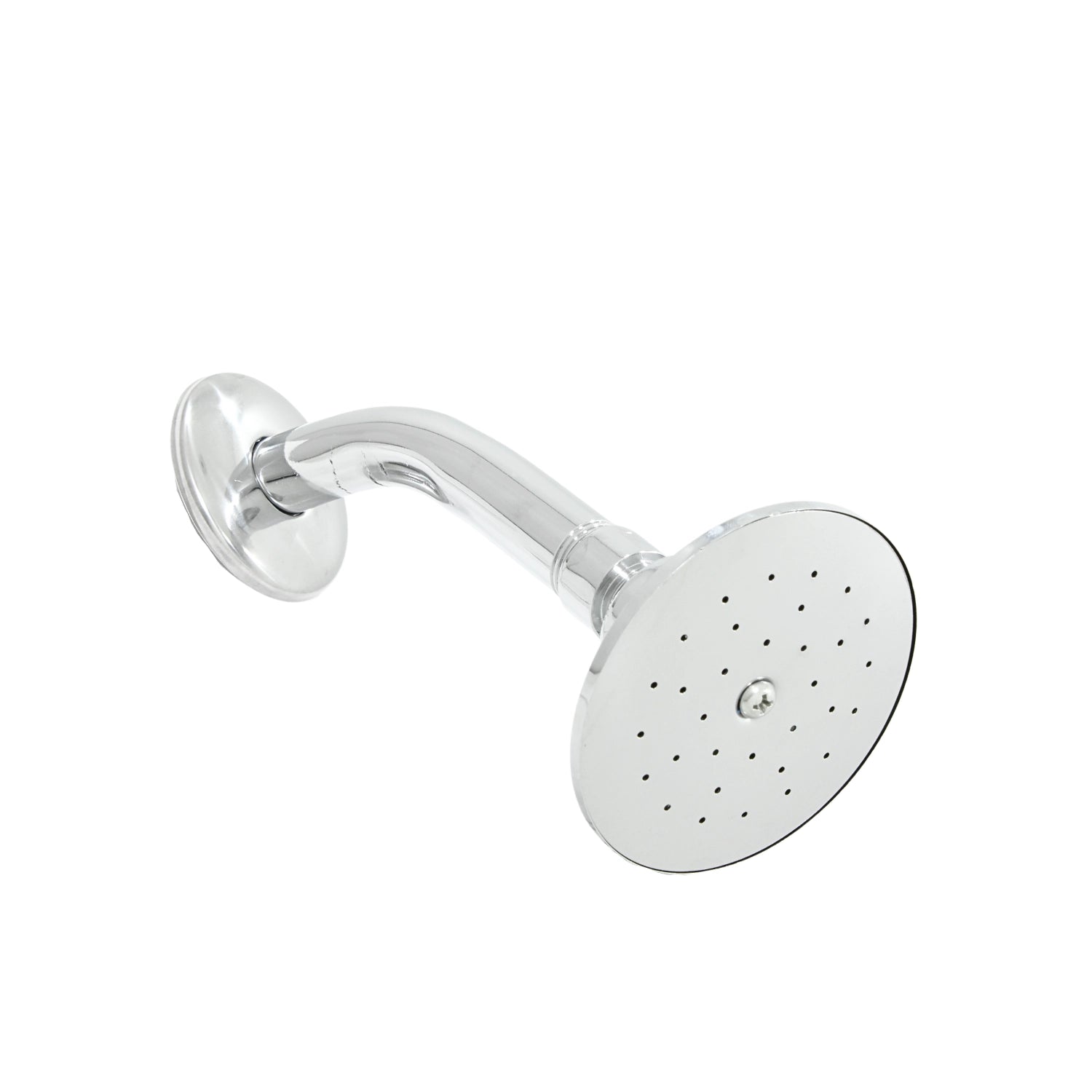 Regadera redonda metálica cromada 3.5 pulgadas con brazo fijo para baño