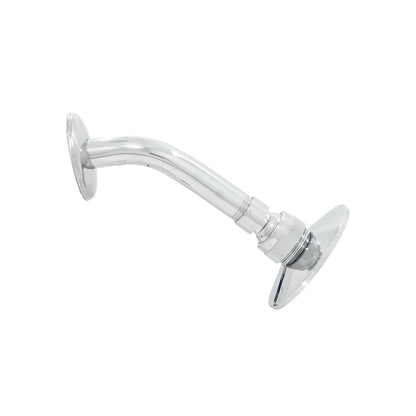 Regadera de ducha redonda 3.5" con brazo curvo metálico cromado, para instalación en baño