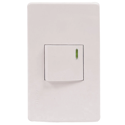 Placa 1 apagador escalera blanca Genlit GL-PKESB