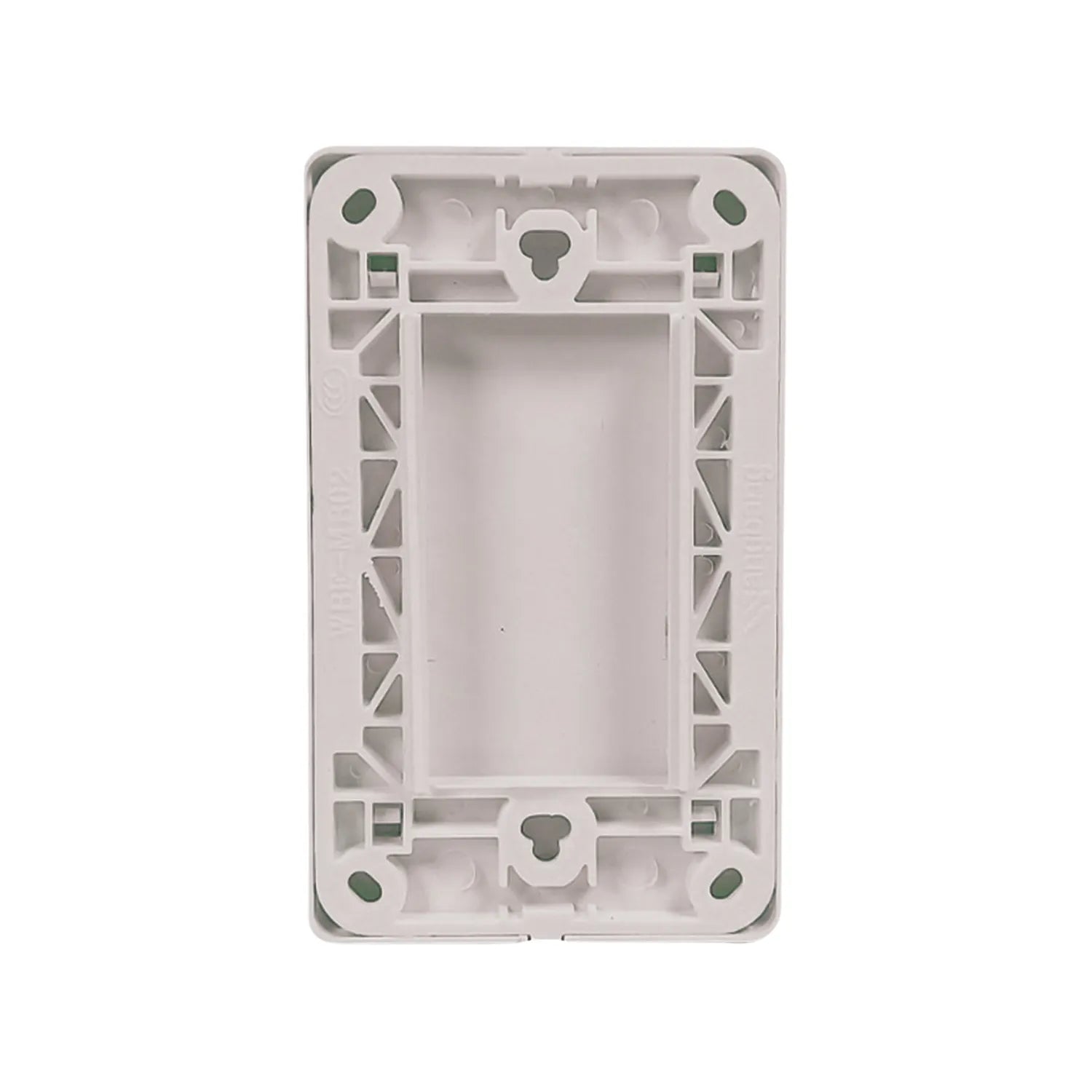 Placa ciega blanca Genlit para instalación eléctrica, parte trasera de plástico resistente.
