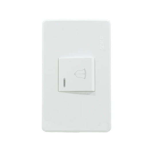 Placa botón para timbre blanca Genlit GL-PKTIB