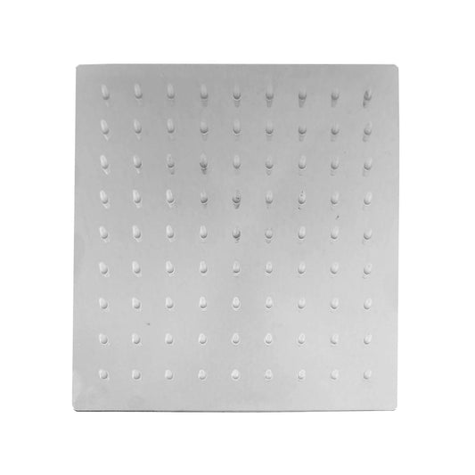 Regadera de ducha cuadrada 8" acero inoxidable con acabado pulido para baño moderno