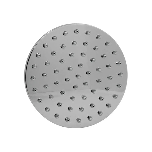 Regadera de ducha redonda 6 pulgadas ABS cromada con múltiples boquillas, ideal para baño moderno.