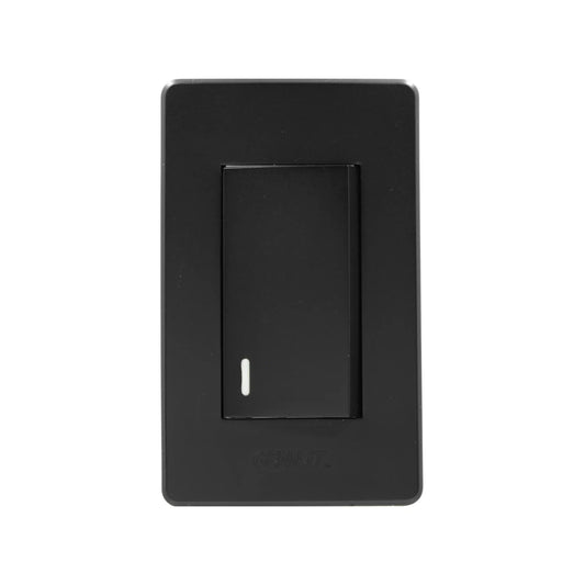 Placa 1 apagador negra Genlit GL-PKBU1A buio