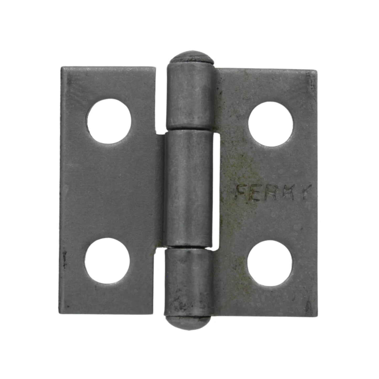 Bisagra de acero Ferky gris oscuro satinado, tipo pala con 4 orificios para puertas y gabinetes