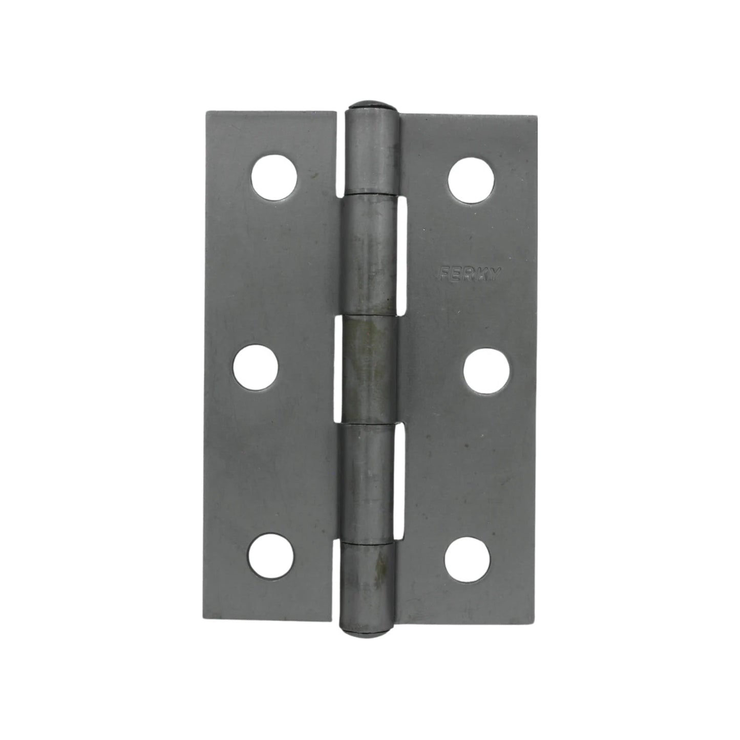 Bisagra Ferky de acero satinado gris metálico de 3 1/2 pulgadas con 6 orificios para puerta