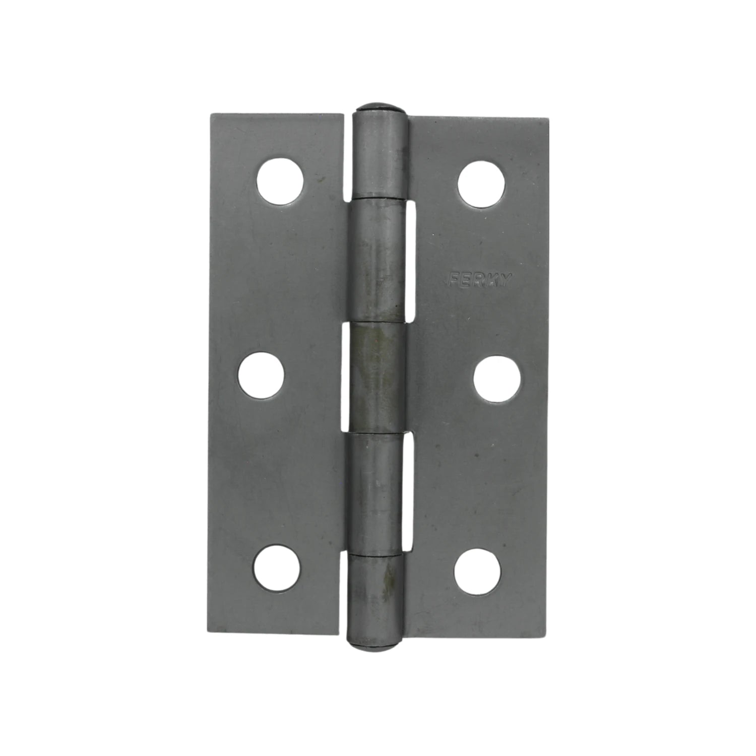 Bisagra Ferky de acero satinado gris metálico de 3 1/2 pulgadas con 6 orificios para puerta