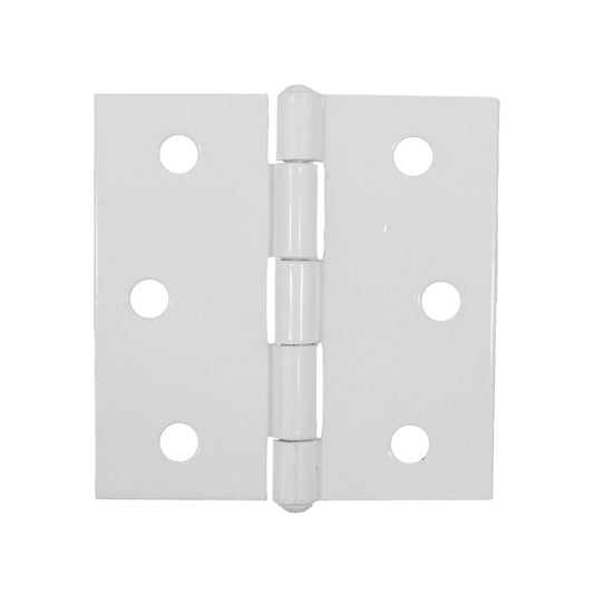 Bisagra de puerta blanca de 3x3 pulgadas con hojas cuadradas para instalación