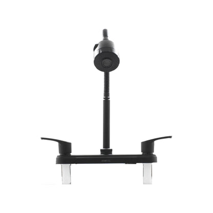 Mezcladora para cocina negra mate con cuello flexible y manerales de palanca marca Genflux para fregadero