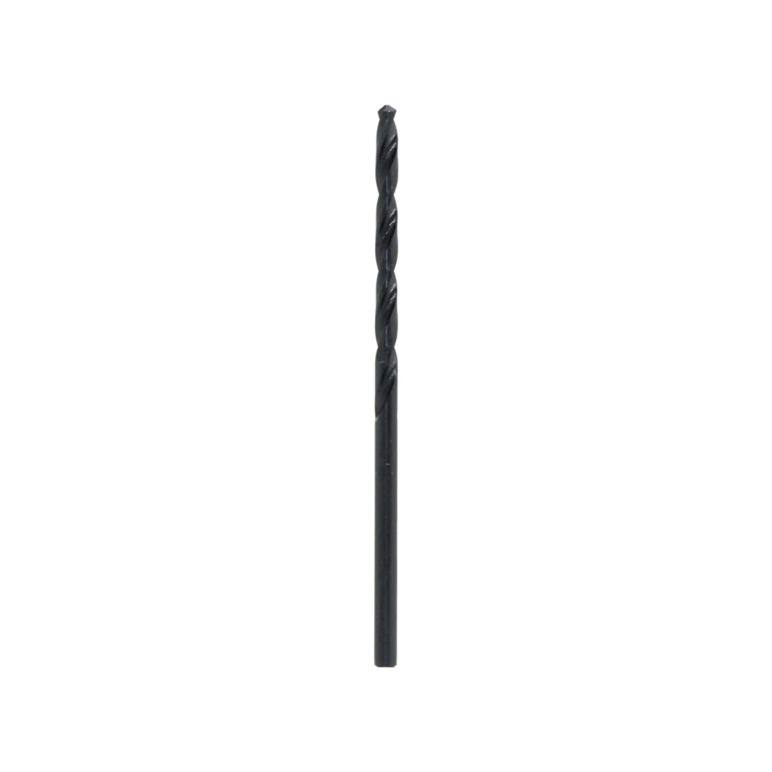 Broca helicoidal de alta velocidad HSS, color negro, para perforar metal, con punta afilada.