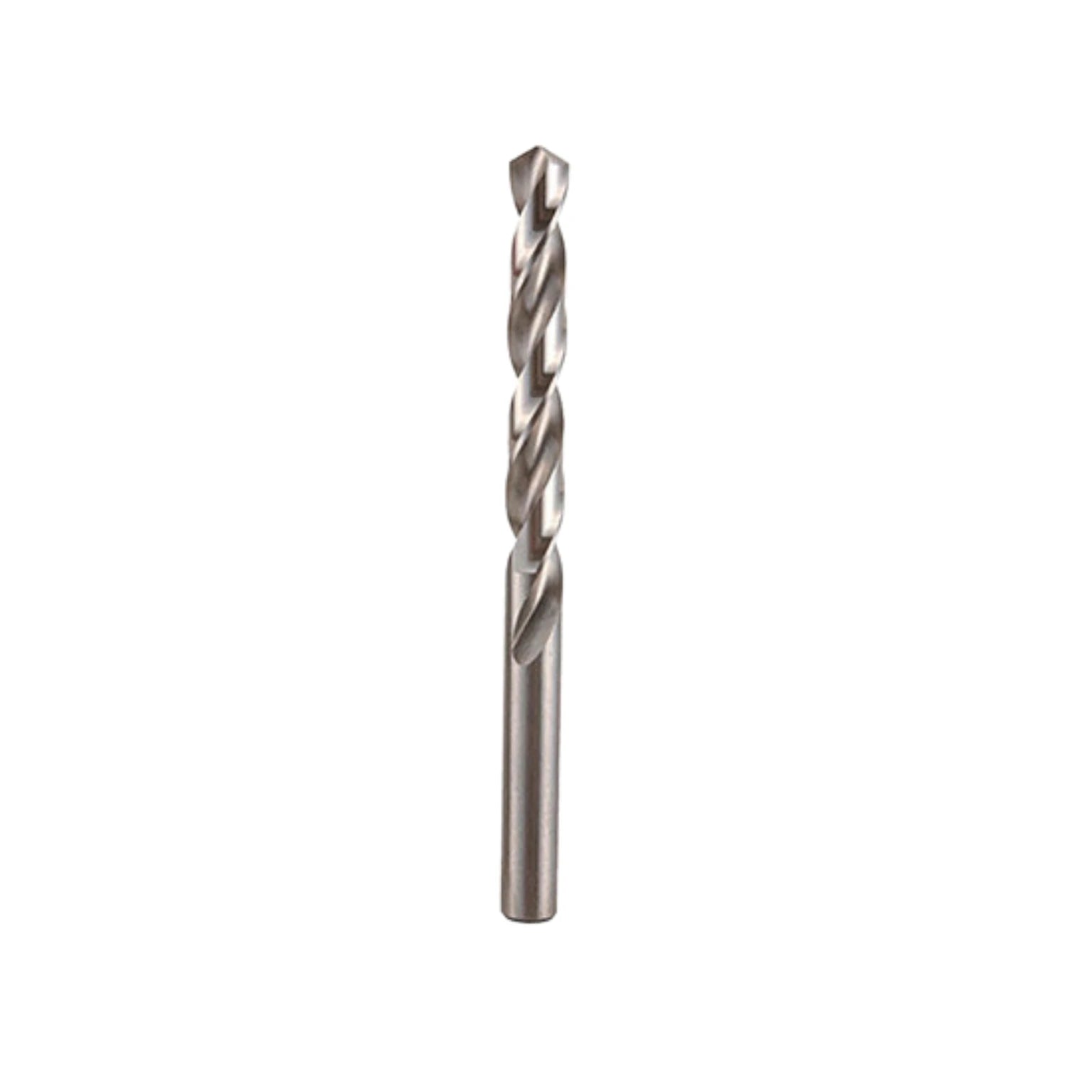Broca helicoidal de alta velocidad para taladro, acero HSS plateado, punta afilada para perforar metal.