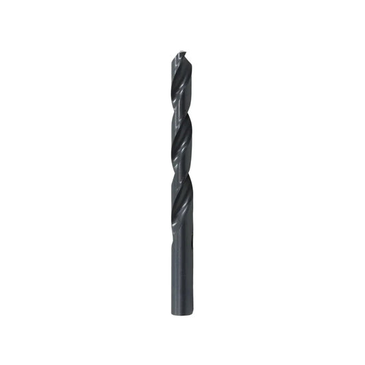 Broca helicoidal de alta velocidad HSS para taladro, punta 135 grados, color gris oscuro para metal y madera.
