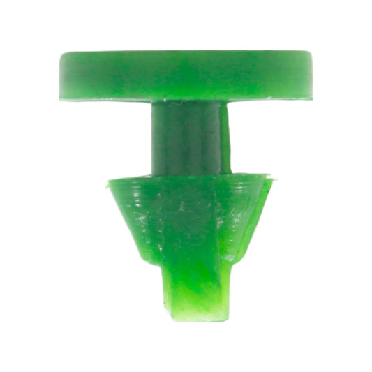 Grapa de sujeción verde de plástico para molduras y paneles de carrocería automotriz