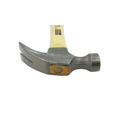 Martillo curvo de 16 oz Tramontina MASTER con cabeza de acero gris y mango de madera