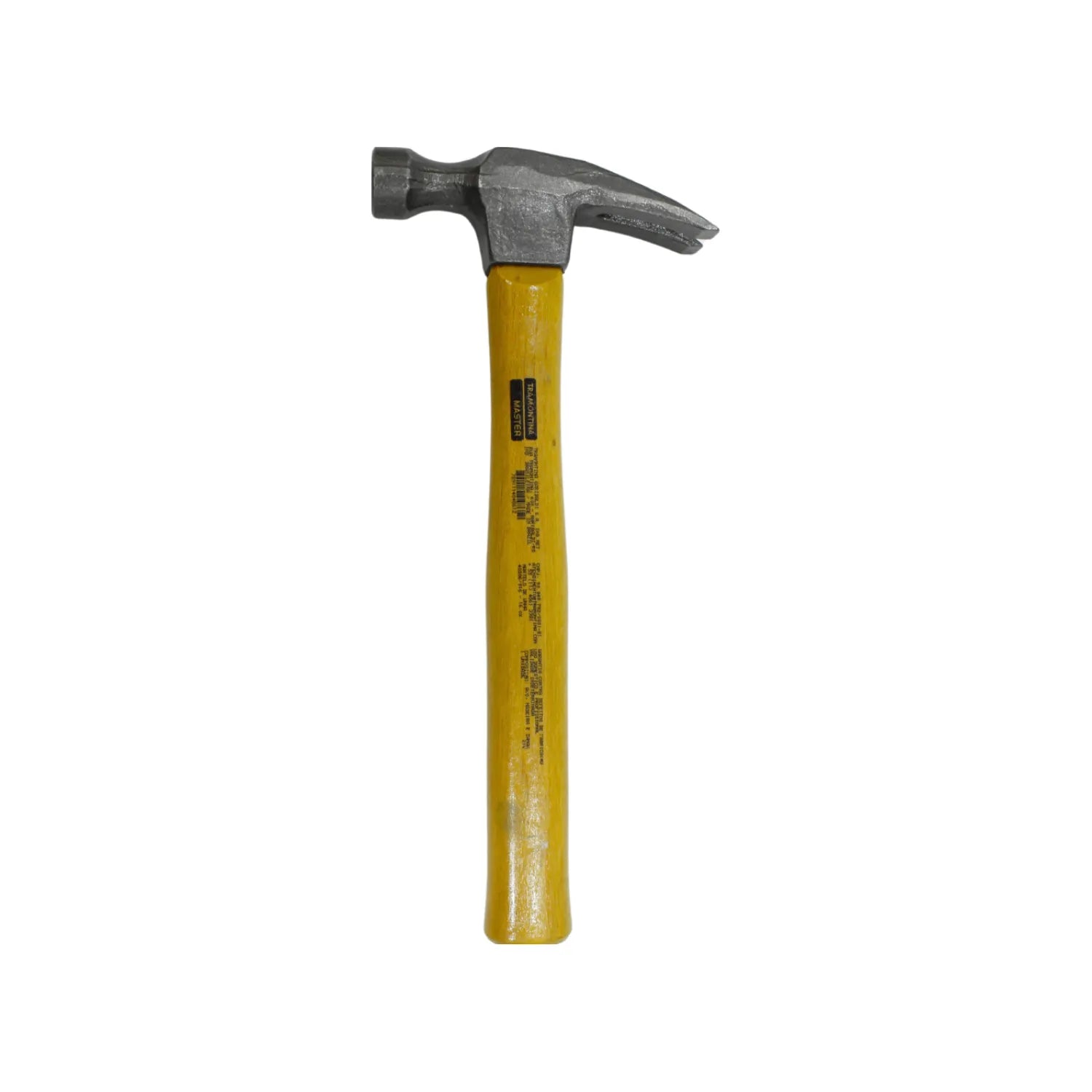 Martillo de uña Tramontina Master con mango de madera amarillo para trabajos de carpintería y construcción