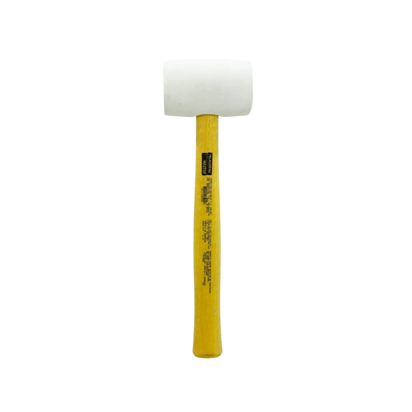 Mazo de goma blanco Tramontina Master, mango de madera, para golpe suave sin marcas