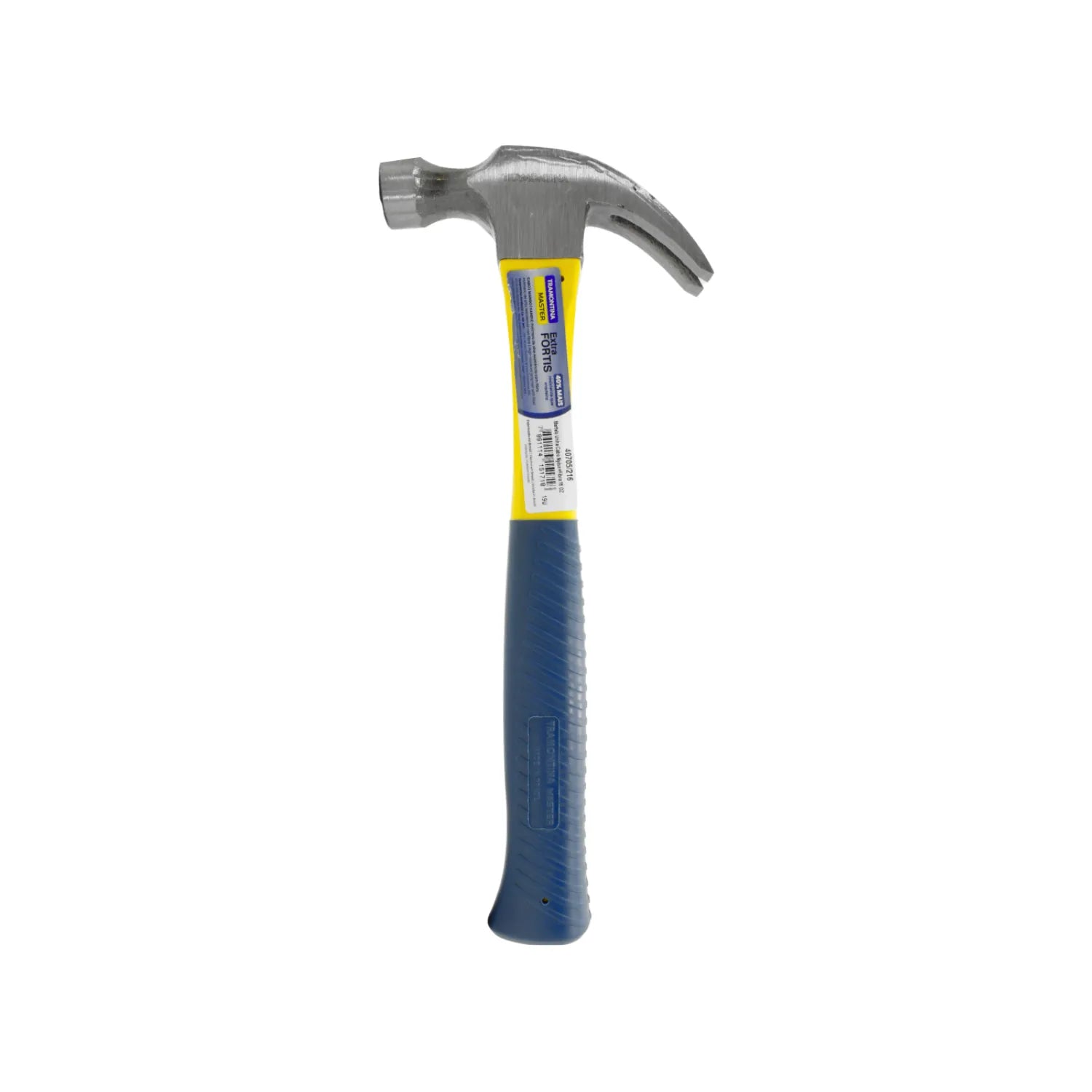 Martillo de uña curvo Tramontina 16 oz cabo de fibra de vidrio azul para carpintería