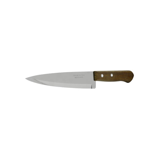 Cuchillo Tramontina 6 pulgadas liso con mango de madera y hoja de acero