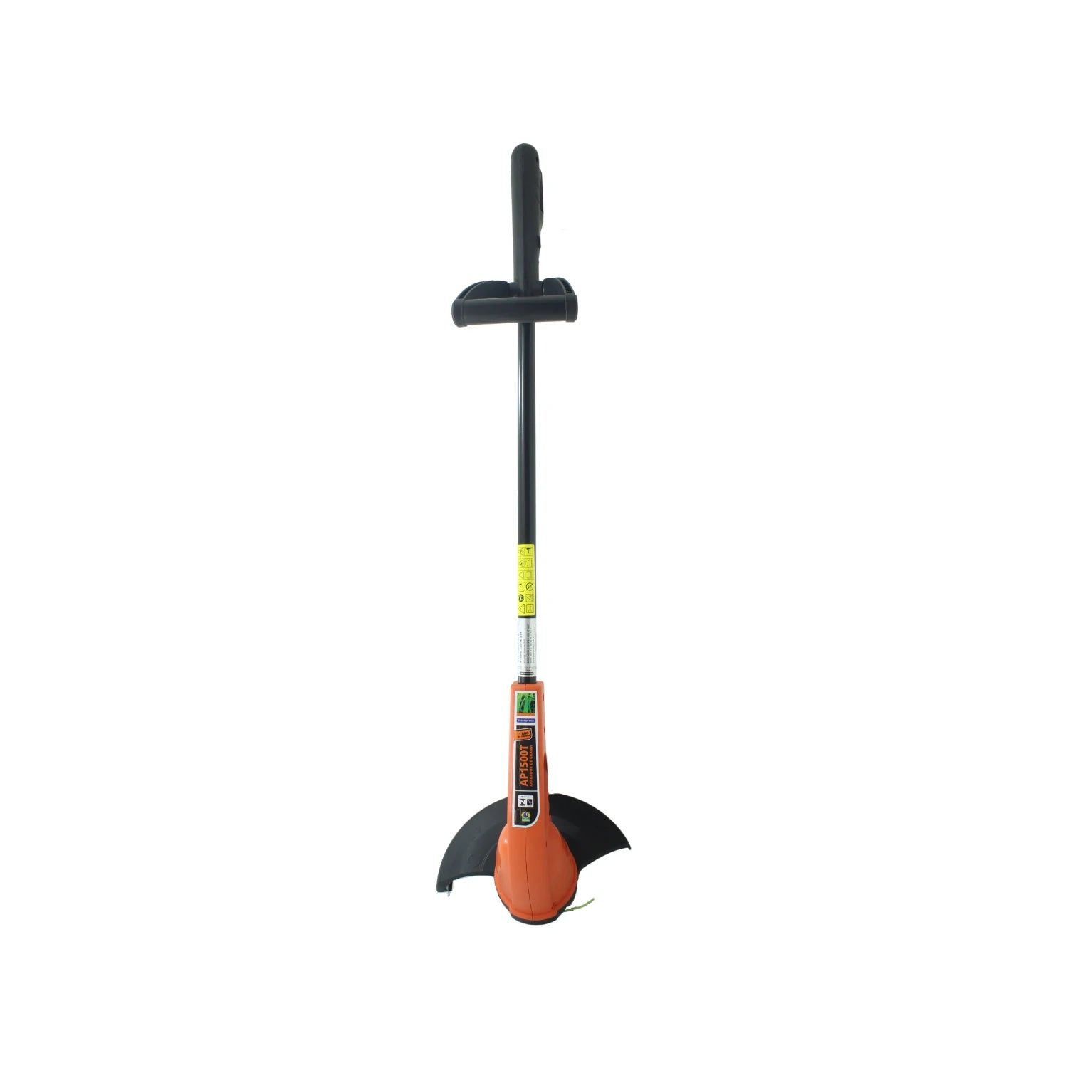 Desbrozadora eléctrica Tramontina 1500W naranja con mango auxiliar y protector de seguridad