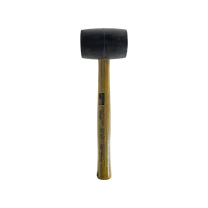 Martillo de goma negra Tramontina Pro con mango de madera para construcción y superficies delicadas.