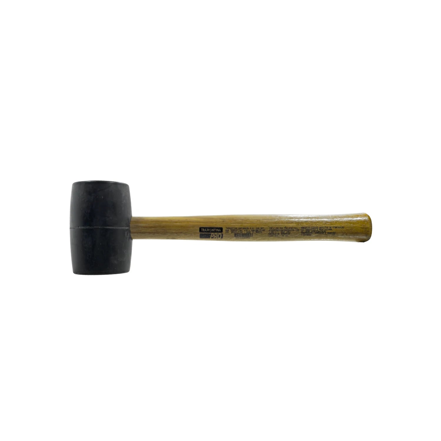 Mazo de goma negro Tramontina PRO 16 oz con mango de madera para ensamblaje y trabajos delicados