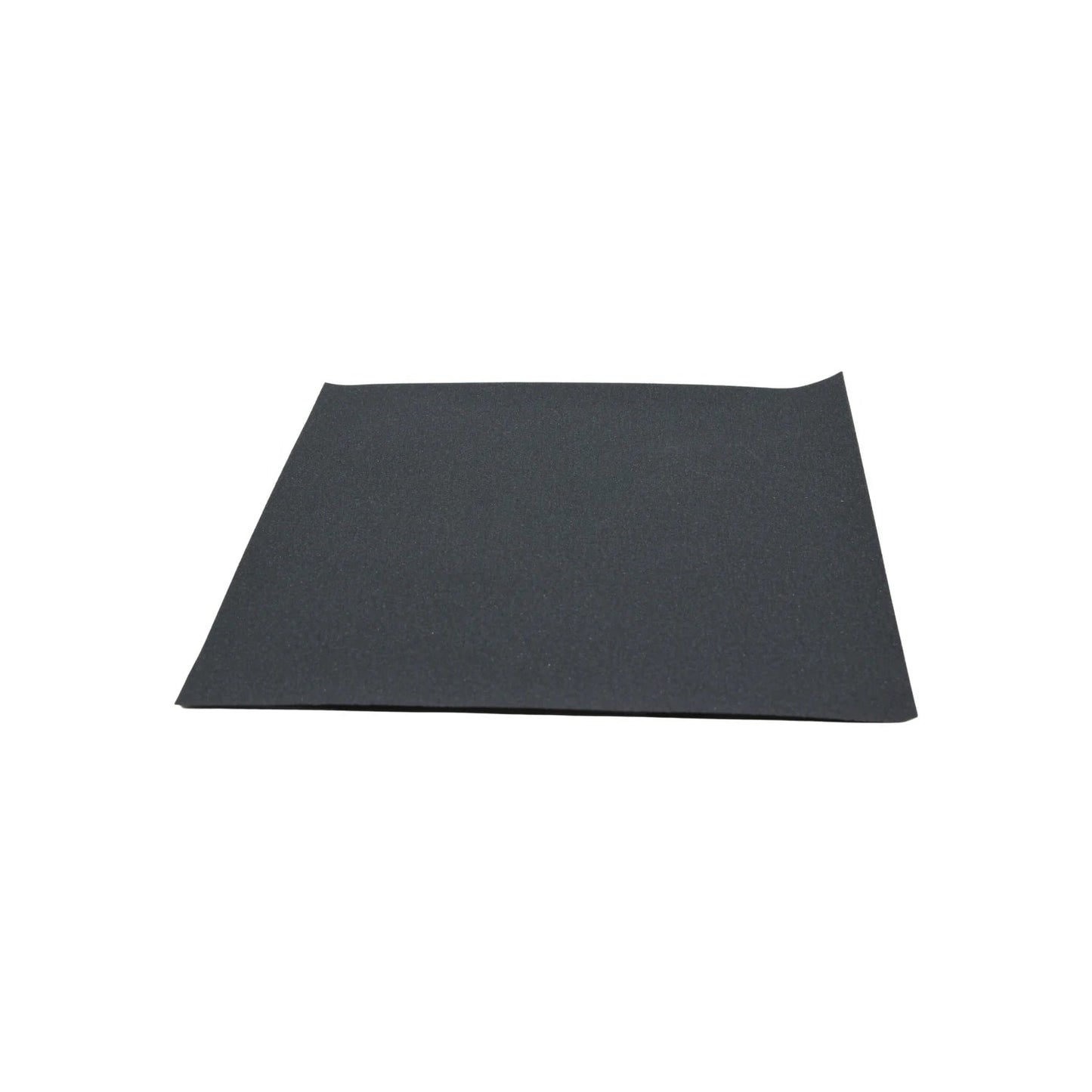 Lija de agua grano 220, hoja rectangular gris oscuro para lijado fino y acabado de superficies.
