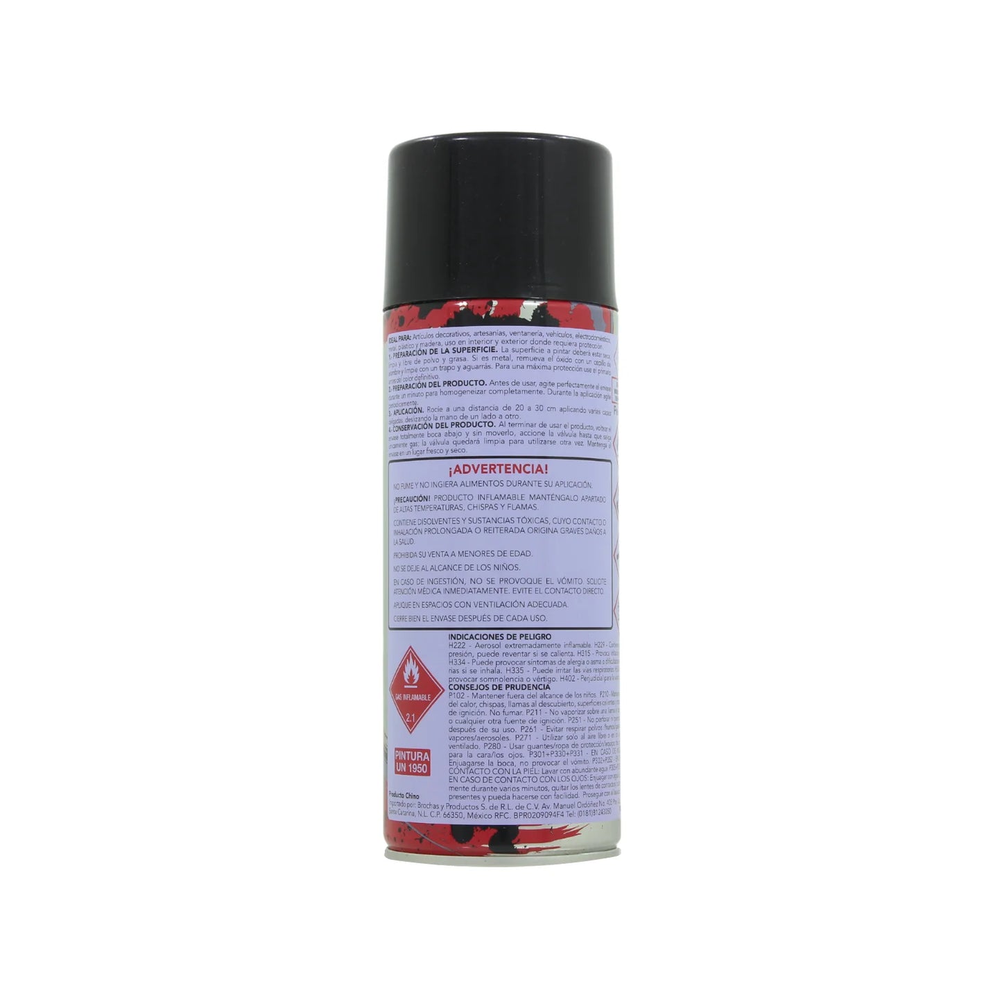 Pintura en aerosol negro mate 400 ml Byp ANM