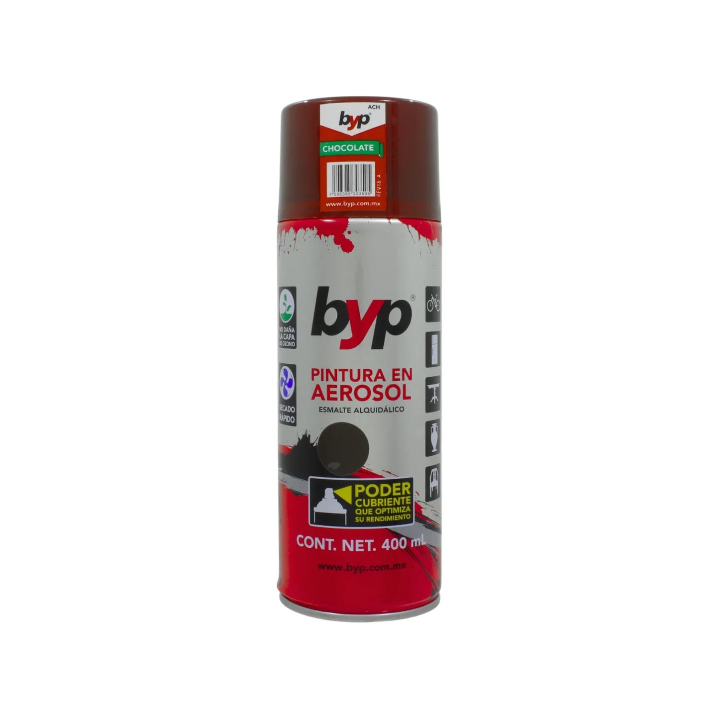 Pintura en aerosol chocolate 400 ml Byp