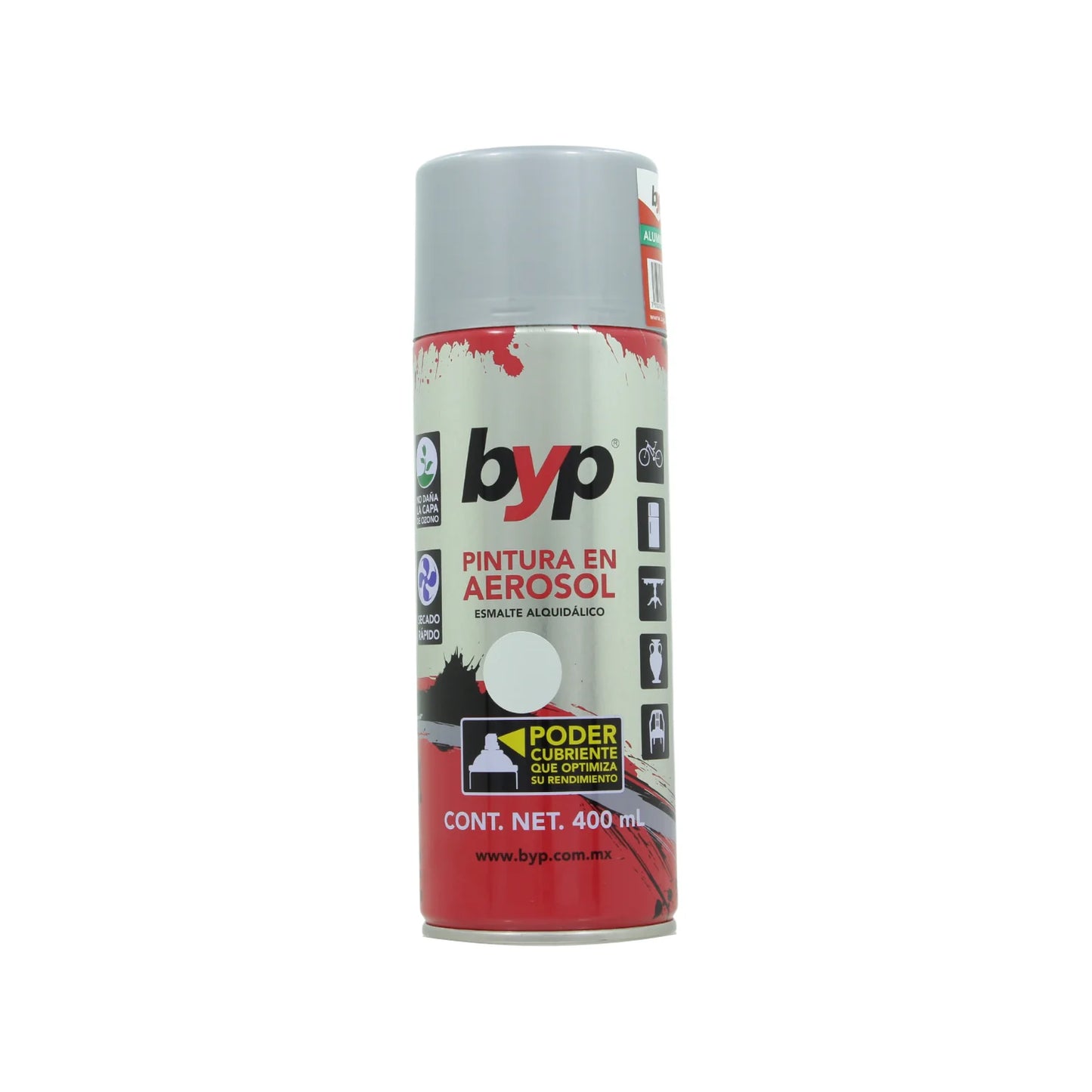 Pintura en aerosol aluminio 400 ml Byp AAL