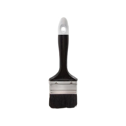 Brocha de pintura 2 1/2" con mango ergonómico negro y cerdas sintéticas para acabados finos